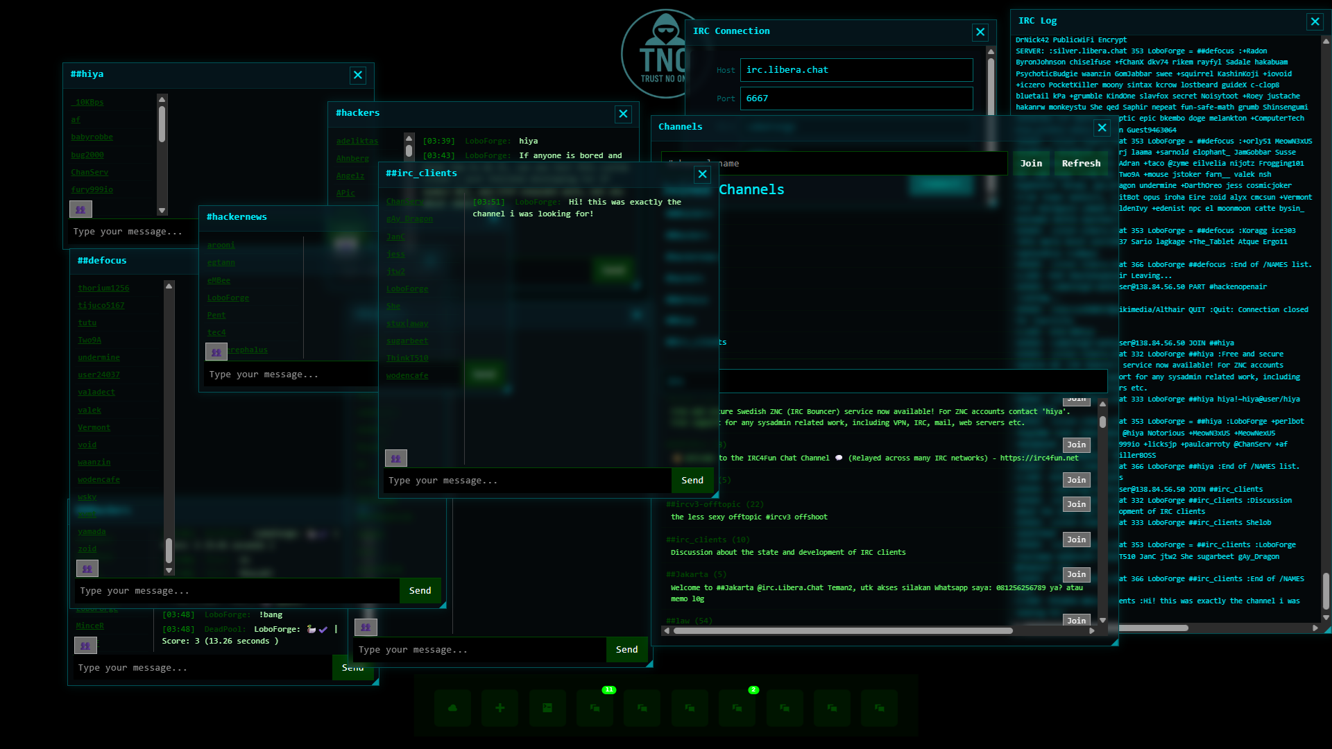 TNO IRC – Terminal IRC/MUD Client